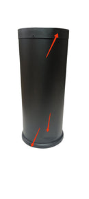Pattumiera Gettacarte Ø25xh60 cm Autoestinguente In Acciaio Verniciato Nero Seconda Scelta