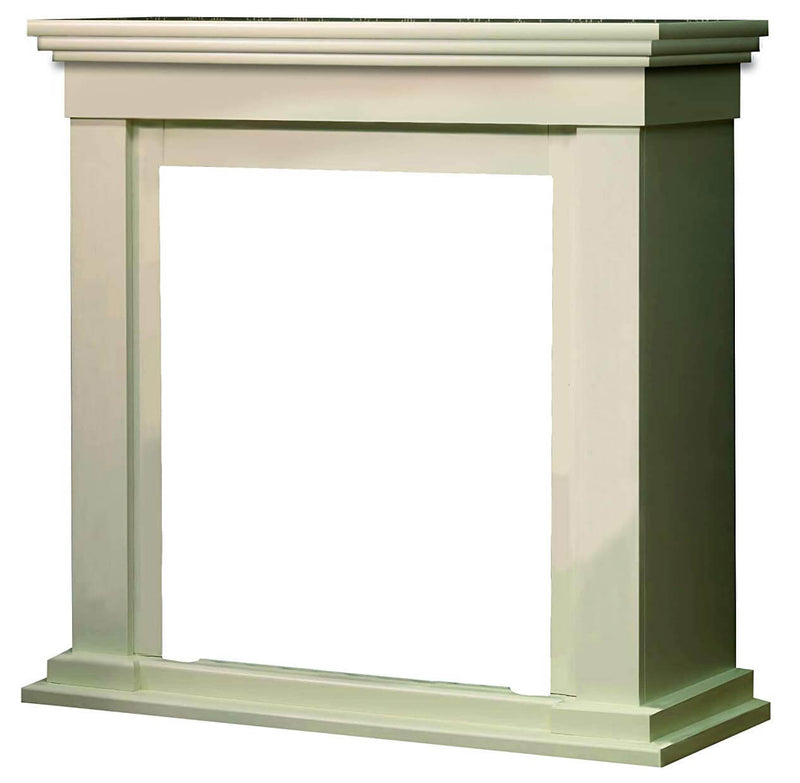 Cornice per Camino in Legno MDF 103x15x40cm Ruby Fires Calgary Bianco Crema