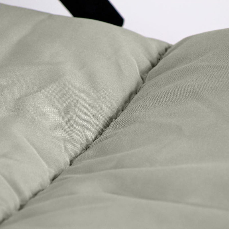 Sedia Dondolo Pensile Relax Chaise Longue con Tettuccio 190x105x205 cm Telly Panna Scuro 