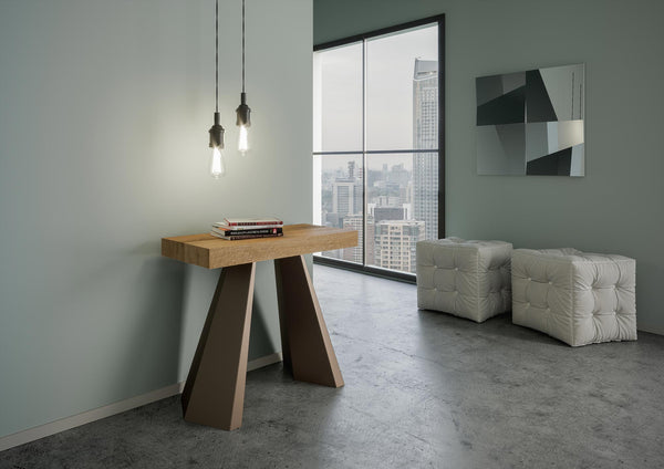 sconto Consolle Allungabile 90-196x40x77 cm in Nobilitato Marrone