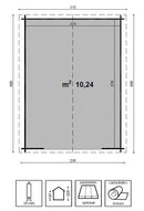 Casetta da Giardino Porta Doppia 300x400 cm in Legno Diana