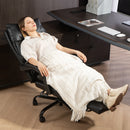 Sedia da Ufficio Presidenziale 65x76x113-121 cm Reclinabile fino a 135° in Pelle PU Nero  