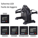 Mini Pedaliera Cyclette per Gambe e Braccia Max 120Kg con LCD  Cyclo Nero