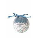 Set 14 Palle di Natale Ø7,5 cm in Polyfoam con Box Bianco e Blu