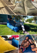 Poltrona a Sacco Pouf Sdraio in Acrilico Pomodone Milk Rosso