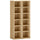 Set 2 Librerie 21x22,5x88,5 cm Mobili Porta CD con Ripiani Regolabili per 204 CD in Legno Rovere