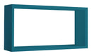 Mensola Cubo da Parete 70x35x15,5 cm in Fibra di Legno Artù Blu Atollo