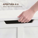 Cassapanca Contenitore 100x40x45 cm con 2 Cerniere di Sicurezza in Truciolato Bianco Effetto Legno      
