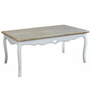 Tavolino Cuore 110x48x59 h cm in Legno di paulownia Bianco