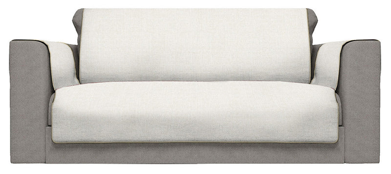 Copridivano con Copri Braccioli in Poliestere Panna Varie Misure