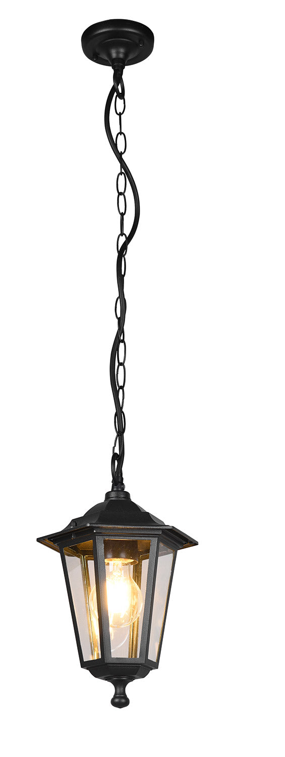 Lampada a Sospensione da Esterno Attacco E27 in Alluminio Nero Opaco sconto