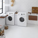 Tavolo Salvaspazio da Muro a Ribalta 80x60 cm in MDF Noce 