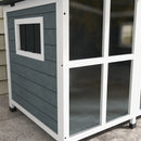 Cuccia per Cani Taglia Media da Esterno con Tetto Apribile 101x66,5x70,5 cm in Legno Grigio