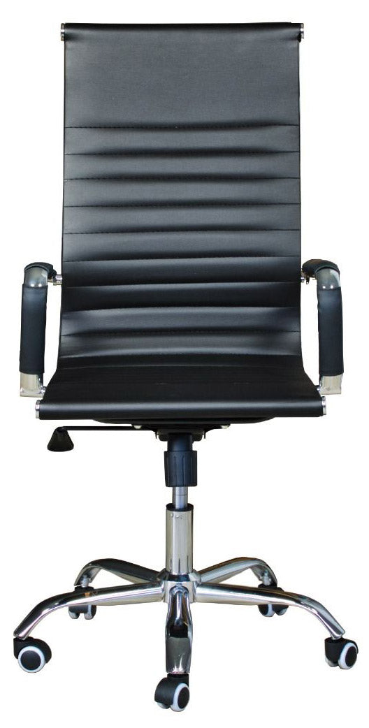 acquista Sedia Poltrona Presidenziale da Ufficio in Similpelle Itamoby Lux a Nera