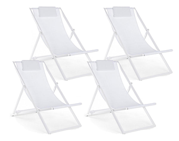 sconto Set 4 Sdraio Pieghevoli Taylor Bianco Taylor Bianco