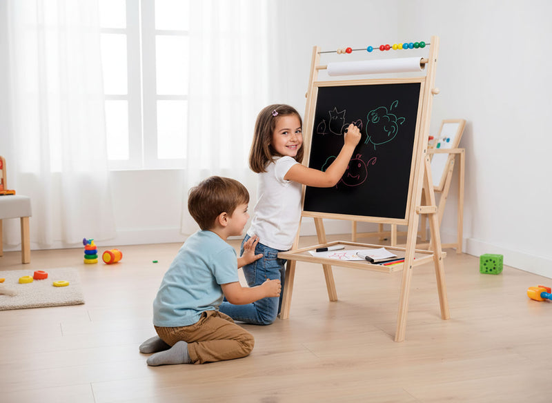 Lavagna 3 in 1 per Bimbi in Legno 75 cm Creativity