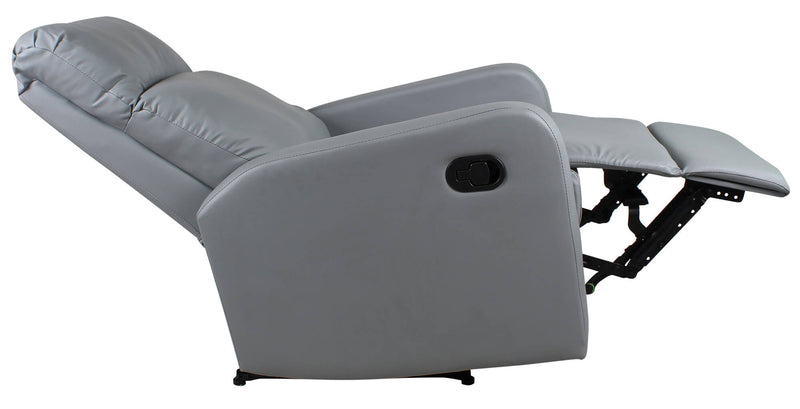 Poltrona Relax Manuale Reclinabile in Similpelle Vandi Grigia