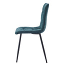 Set 4 sedie da Salotto 42x44x89 cm in tessuto Chris Verde