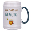 Boccale Birra Ø8x13 cm in New Bone China VdE Tivoli 1996 Le Travisate Bianco