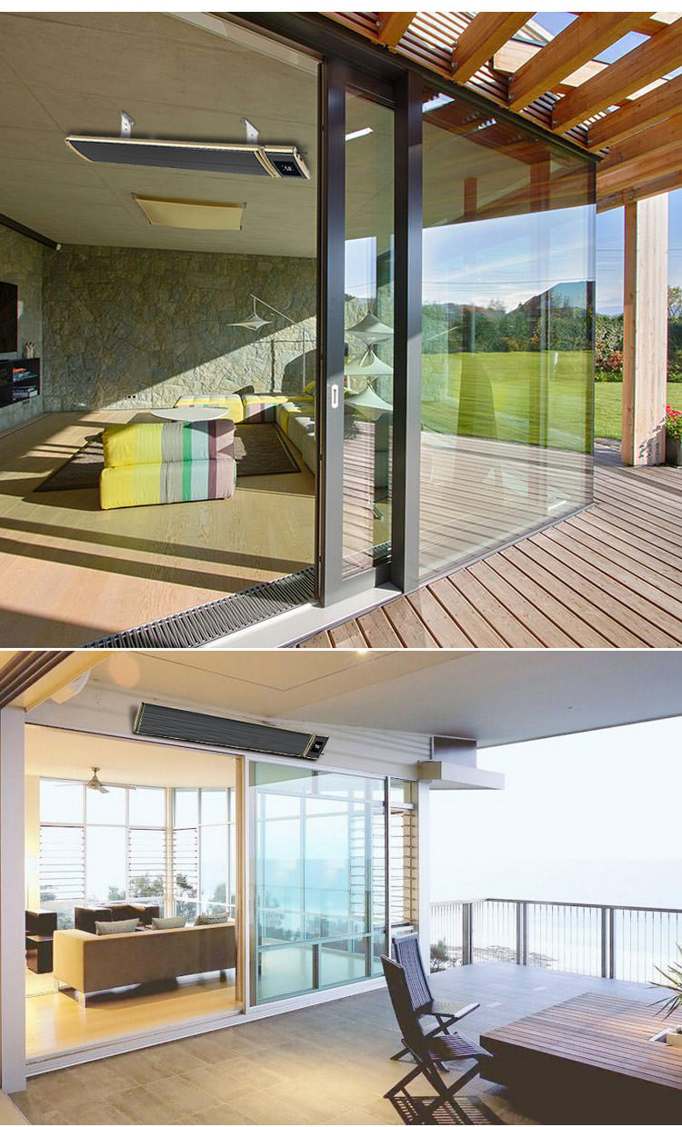 Pannello Radiante Riscaldante Wi-Fi ad Infrarossi 69,5x18,9x6,7 cm 1000W Sined  Nero