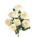 Set 3 Bouquet Artificiale con 9 Rose Altezza 43,5 cm 