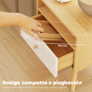 Vassoio da Divano per Bracciolo Struttura Flessibile a Doghe in Legno di Bambù Colore Legno      
