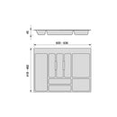 Portaposate per Cassetti 70 cm in Plastica Emuca Optima Grigio