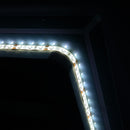 Specchio da Bagno con Illuminazione a LED e Interruttore Touch in Vetro e Alluminio 50x3x70 cm 