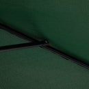 Ombrellone da Parete Mezzaluna Salvaspazio 230x130x245 cm Apertura a Manovella Verde   