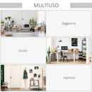 Tavolino Basso con Anta e Cassetto 100x50x40 cm in Legno Truciolare Bianco
