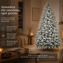 Albero di Natale Innevato Nebraska 240 cm Folto e Voluminoso con Effetto Neve Verde      