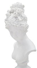 Scultura Statua Woman con Piedistallo 11x10,5x35,5 cm in Poliresina 