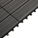 Pavimentazione da Esterno Incastrabile 11 Mattonelle 30x30x2.2 cm Grigia 