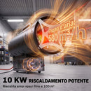 Riscaldatore Industriale a Gas Portatile 10 kW 38x19x30,5 cm con Protezione in Acciaio Laminato Nero      