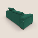 Divano Letto 3 Posti 200x100x95 cm in Tessuto Verde