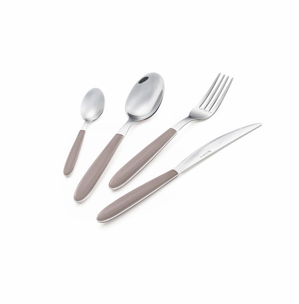 sconto Servizio Set di Posate 24 pezzi in Acciaio Inox Eme Vero Nocciola 408
