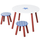 Set Tavolino e 2 Sgabelli per Bambini in Legno 