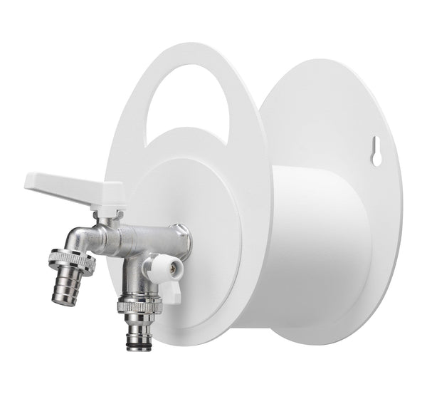 Portatubo da Muro in Metallo con Rubinetto a Doppia Uscita Belfer 42/MU Bianco sconto