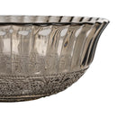 Set 2 Insalatiere con Decoro in Rilievo in Vetro VdE Tivoli 1996 Imperial Fumè e Grigio