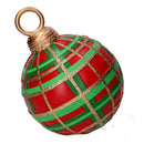 Sfera resina verde e rosso cm 25,5x25xh30,5