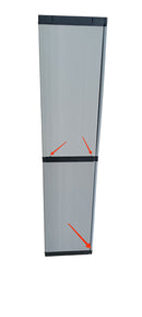 Armadio Portascope da Esterno 68x40x165 cm 2 Ante 4 Ripiani in Resina Grigio    