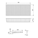 Set 2 Cestelli 78,9x35,4x11,6 cm con Supporti in Acciaio Emuca Bianco