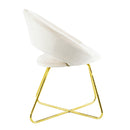 Set 2 Sedie Vintage 58x64x83 cm in Tessuto Effetto Velluto Greta Beige