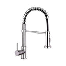 Rubinetto Cucina Miscelatore Monocomando Doccetta Estraibile a Molle in Ottone Anaconda Cromato