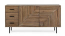 Credenza 2 Ante 3 Cassetti 160x40x83,2 cm in Legno Marrone