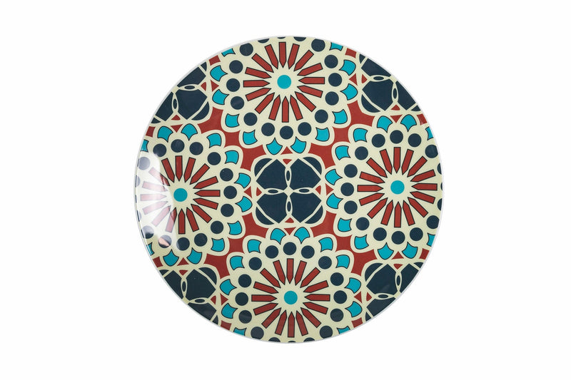 Servizio Piatti 18 Pezzi in Porcellana e Gres 6 Posti in 3 Diversi Decori Villa d'Este Home Tivoli Agadir