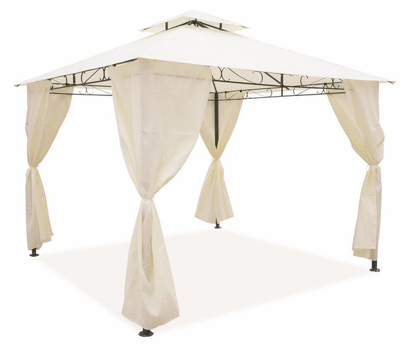 prezzo Gazebo da Giardino in Ferro 3x3 mt Soriani Sahara Ecrù
