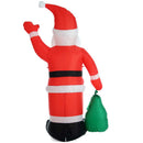 Gonfiabile Babbo Natale con Sacco 110x180x60 cm con 3 LED da Esterno in Poliestere      