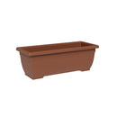 Vaso Rettangolare a Cassettone Indoor e Outdoor Tera Tora Clay 60x25 cm in Plastica Argilla 