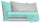 Set Lenzuola Sopra Sotto e Federe Doubleface Verde Acqua\/Grigio Chiaro